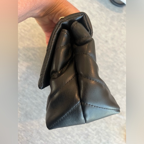 Badgley Mischka Women’s Mini Chevron Crossbody Bag‎ Black Quilted Faux Leather - Picture 11 of 16